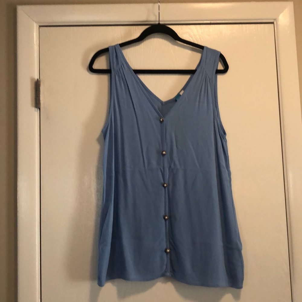 Long blue tunic